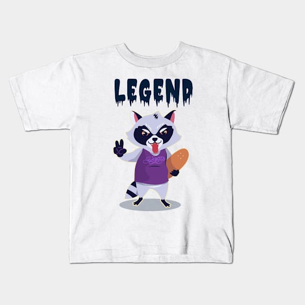 Legend Ferret Kids T-Shirt by NB-Art